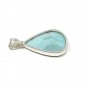 Larimar Pendant; GemstoSterling Silver Pendant Natural Gemstone Pendant 48.25x 27mm Default Title