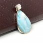 Larimar Pendant; GemSterling Silver Pendant Natural Gemstone Pendant 48.5 x 22.75mm Default Title