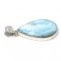 Larimar Pendant; GemSterling Silver Pendant Natural Gemstone Pendant 48.5 x 22.75mm Default Title