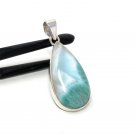 Larimar Pendant; GemstoSterling Silver Pendant Natural Gemstone Pendant 48mm x 20mm Default Title