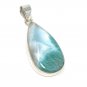 Larimar Pendant; GemstoSterling Silver Pendant Natural Gemstone Pendant 48mm x 20mm Default Title
