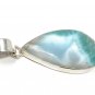 Larimar Pendant; GemstoSterling Silver Pendant Natural Gemstone Pendant 48mm x 20mm Default Title