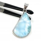 Larimar Pendant; GemstoSterling Silver Pendant Natural Gemstone Pendant 48mm x 22mm Default Title