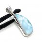 Larimar Pendant; GemstoSterling Silver Pendant Natural Gemstone Pendant 48mm x 22mm Default Title