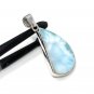 Larimar Pendant; GemstoSterling Silver Pendant Natural Gemstone Pendant 48mm x 22mm Default Title