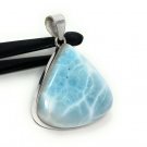 Larimar Pendant; GemstoSterling Silver Pendant Natural Gemstone Pendant 48mm X 38mm Default Title