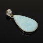 Larimar Pendant; GemstSterling Silver Pendant Natural Gemstone Pendant 50.45 x 24mm Default Title