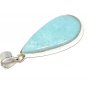 Larimar Pendant; GemstSterling Silver Pendant Natural Gemstone Pendant 50.45 x 24mm Default Title