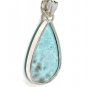 Larimar Pendant; GemstSterling Silver Pendant Natural Gemstone Pendant 50.45 x 24mm Default Title