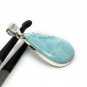 Larimar Pendant; GemSterling Silver Pendant Natural Gemstone Pendant 50mm x 22.35mm Default Title