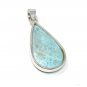 Larimar Pendant; GemSterling Silver Pendant Natural Gemstone Pendant 50mm x 22.35mm Default Title