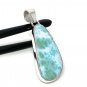 Larimar Pendant; GemSterling Silver Pendant Natural Gemstone Pendant 51.5 X 18.45mm Default Title