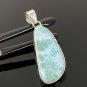 Larimar Pendant; GemSterling Silver Pendant Natural Gemstone Pendant 51.5 X 18.45mm Default Title