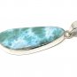 Larimar Pendant; GemSterling Silver Pendant Natural Gemstone Pendant 51.5 X 18.45mm Default Title
