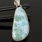 Larimar Pendant; GemSterling Silver Pendant Natural Gemstone Pendant 51.5 X 18.45mm Default Title