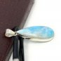 Larimar Pendant; GemSterling Silver Pendant Natural Gemstone Pendant 51.75 x 17.5mm Default Title