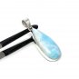 Larimar Pendant; GemSterling Silver Pendant Natural Gemstone Pendant 51.75 x 17.5mm Default Title