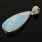 Larimar Pendant; GemSterling Silver Pendant Natural Gemstone Pendant 51.75 x 17.5mm Default Title
