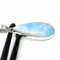Larimar Pendant; GemSterling Silver Pendant Natural Gemstone Pendant 51.75 x 17.5mm Default Title