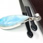 Larimar Pendant; GemSterling Silver Pendant Natural Gemstone Pendant 51.75 x 17.5mm Default Title
