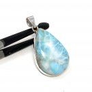 Larimar Pendant; Sterling Silver Pendant Natural Gemstone Pendant 51.75mm X 26.85mm Default Title