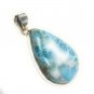 Larimar Pendant; Sterling Silver Pendant Natural Gemstone Pendant 51.75mm X 26.85mm Default Title