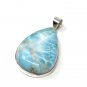 Larimar Pendant; Sterling Silver Pendant Natural Gemstone Pendant 51.75mm X 26.85mm Default Title