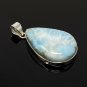 Larimar Pendant; Sterling Silver Pendant Natural Gemstone Pendant 51.75mm X 26.85mm Default Title