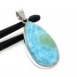 Larimar Pendant; GemsSterling Silver Pendant Natural Gemstone Pendant 52.5mm x 23mm Default Title