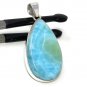 Larimar Pendant; GemsSterling Silver Pendant Natural Gemstone Pendant 52.5mm x 23mm Default Title