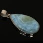 Larimar Pendant; GemsSterling Silver Pendant Natural Gemstone Pendant 52.5mm x 23mm Default Title