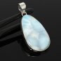 Larimar Pendant; GeSterling Silver Pendant Natural Gemstone Pendant 53.75 X 28.15mm Default Title