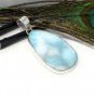 Larimar Pendant; GeSterling Silver Pendant Natural Gemstone Pendant 53.75 X 28.15mm Default Title