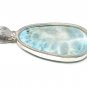 Larimar Pendant; GeSterling Silver Pendant Natural Gemstone Pendant 53.75 X 28.15mm Default Title