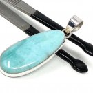 Larimar Pendant; GemstoSterling Silver Pendant Natural Gemstone Pendant 53mm X 18mm Default Title