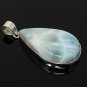 Larimar Pendant; Sterling Silver Pendant Natural Gemstone Pendant 54.75mm X 26.75mm Default Title