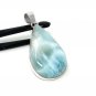 Larimar Pendant; Sterling Silver Pendant Natural Gemstone Pendant 54.75mm X 26.75mm Default Title