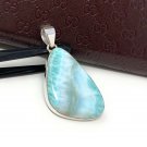 Larimar Pendant; GemSterling Silver Pendant Natural Gemstone Pendant 54mm X 26.75mm Default Title