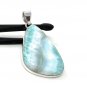Larimar Pendant; GemSterling Silver Pendant Natural Gemstone Pendant 54mm X 26.75mm Default Title