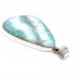 Larimar Pendant; GemSterling Silver Pendant Natural Gemstone Pendant 54mm X 26.75mm Default Title