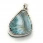 Larimar Pendant; GemSterling Silver Pendant Natural Gemstone Pendant 54mm X 26.75mm Default Title