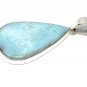 Larimar Pendant; GemstonSterling Silver Pendant Natural Gemstone Pendant 54x27.25mm Default Title