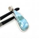 Larimar Pendant; GemSterling Silver Pendant Natural Gemstone Pendant 55.25mm X 19mm Default Title