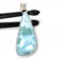 Larimar Pendant; GemSterling Silver Pendant Natural Gemstone Pendant 55.25mm X 19mm Default Title