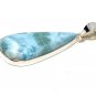 Larimar Pendant; GemSterling Silver Pendant Natural Gemstone Pendant 55.25mm X 19mm Default Title