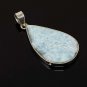 Larimar Pendant; GSterling Silver Pendant Natural Gemstone Pendant 58.2mm X 28.35mm Default Title