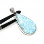 Larimar Pendant; GSterling Silver Pendant Natural Gemstone Pendant 58.2mm X 28.35mm Default Title