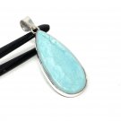 Larimar Pendant; GemstoSterling Silver Pendant Natural Gemstone Pendant 59Mm x 22mm Default Title