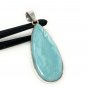 Larimar Pendant; GemstoSterling Silver Pendant Natural Gemstone Pendant 59Mm x 22mm Default Title