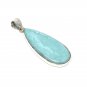 Larimar Pendant; GemstoSterling Silver Pendant Natural Gemstone Pendant 59Mm x 22mm Default Title